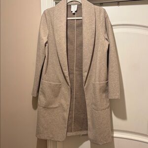 Joie Medium Tan Cardigan Coatigan with Pockets